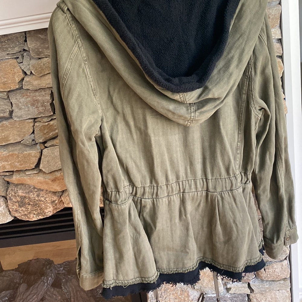 Free People Army Green Utility Hooded Jacket - Picture 7 of 7